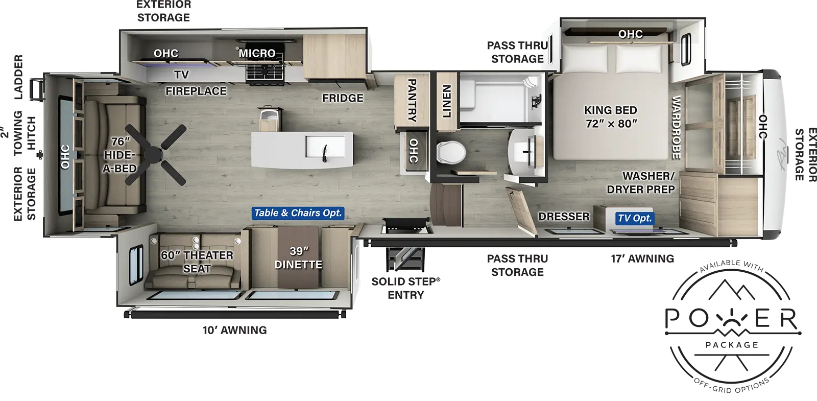 Rockwood Signature Fifth Wheels R361RLS Floorplan